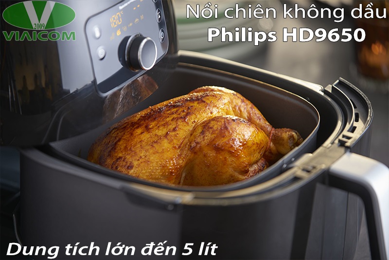 Nồi chiên không dầu Philips HD9650 - Dung tích lớn đến 5 lít