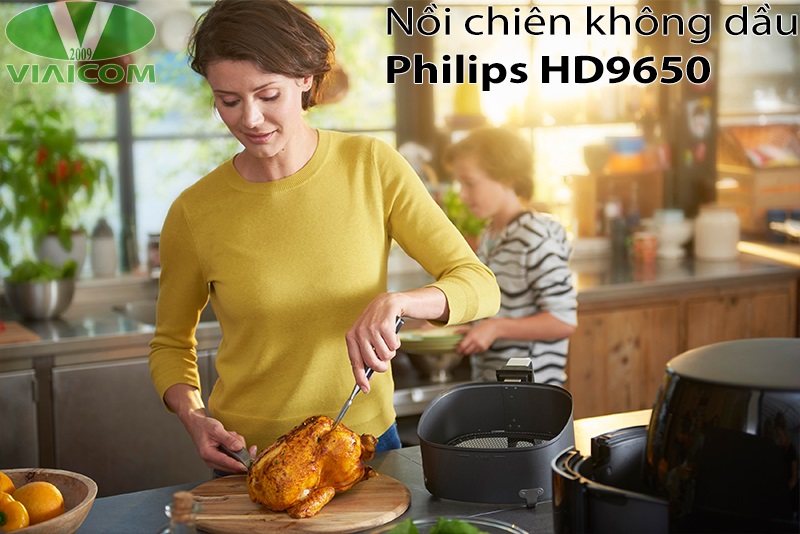 Nồi chiên không dầu Philips HD9650 - Khay nướng chống dính